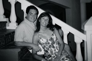 Lori and Mike Timney on their honeymoon.